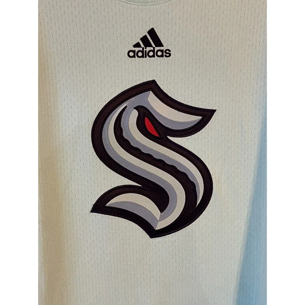 Men's 2XL NWOT Seattle Kraken NHL Adidas Crew Jersey‎ Sweater